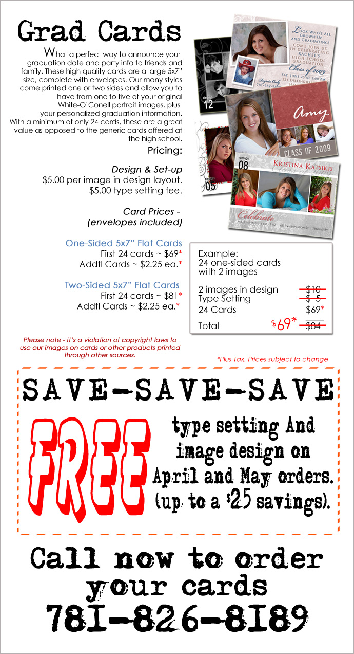 Grad Card Specials